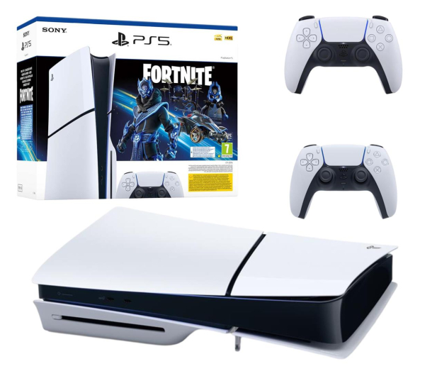 Sony PlayStation 5 Slim (Fortnite) + pad White - 1298487 - zdjęcie